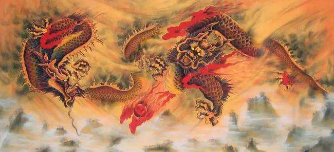中国的龙的画