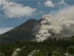 火山爆发时空中惊现UFO